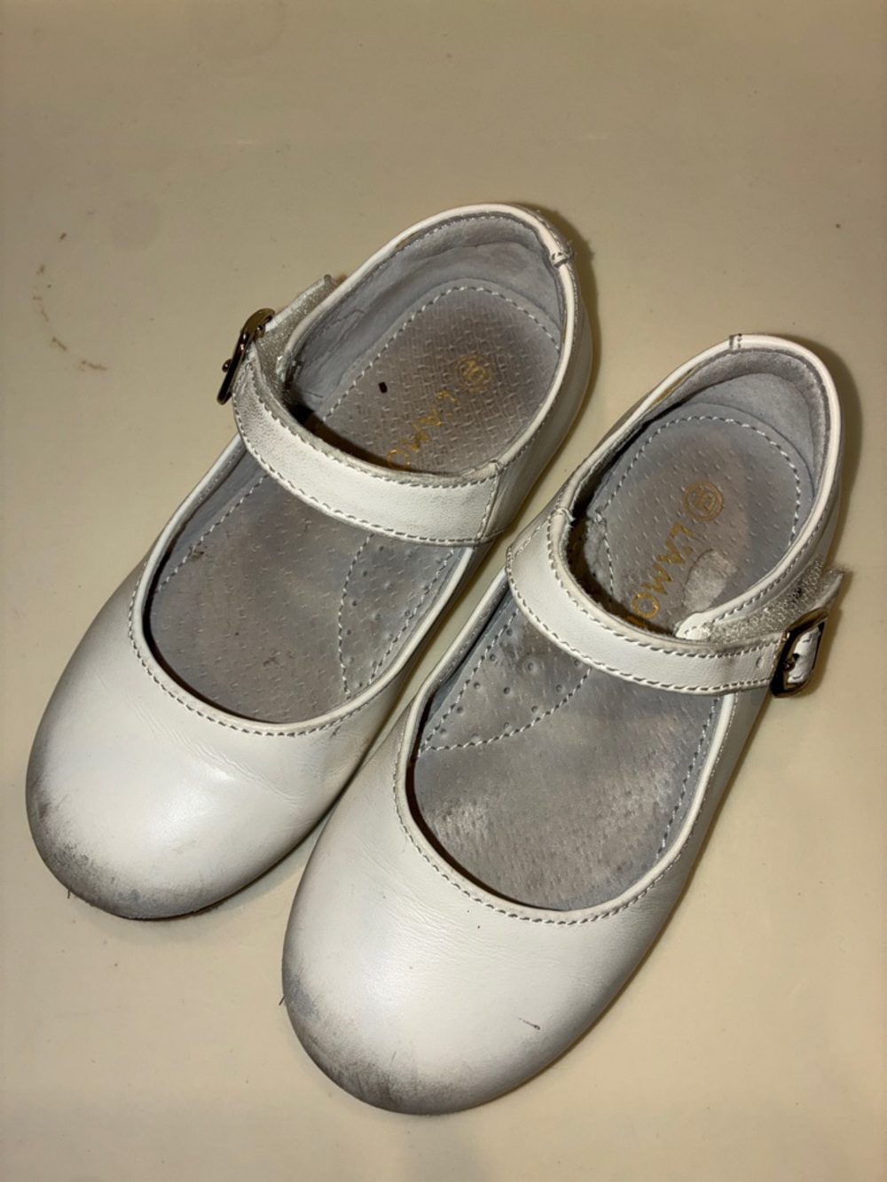 L'Amour White Girls Mary Jane Dress Shoes